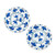 Wood coasters, 'Talavera Cheers' (pair) - Two Wood Coasters Hand-Painted in Talavera Style from Mexico