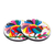 Alebrije wood coasters, 'Magical Birds' (pair) - Pair of Hand-Painted Alebrije Bird-Themed Wood Coasters