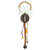 Braided metallic door knob hanger, 'Saint Benedict's Pearls' - Glass Beaded Door Knob Hanger with Saint Benedict Medallion