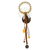 Braided metallic door knob hanger, 'Saint Benedict's Pearls' - Glass Beaded Door Knob Hanger with Saint Benedict Medallion