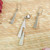 Sterling silver jewelry set, 'Triangle Towers' - Matte Minimalist Sterling Silver Triangle Jewelry Set