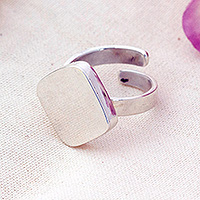 Sterling silver wrap ring, Radiant Rhombus