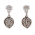 Sterling silver dangle earrings, 'Luscious Leaf' - Leaf-Themed Taxco Silver Dangle Earrings from Mexico