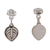 Sterling silver dangle earrings, 'Luscious Leaf' - Leaf-Themed Taxco Silver Dangle Earrings from Mexico