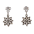 Sterling silver dangle earrings, 'Floral Finesse' - Flower-Themed Taxco Silver Dangle Earrings from Mexico