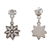 Sterling silver dangle earrings, 'Floral Finesse' - Flower-Themed Taxco Silver Dangle Earrings from Mexico