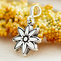 Sterling silver pendant, Floral Finesse