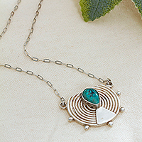 Turquoise pendant necklace, Turquoise Gala