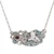 Garnet pendant necklace, 'Mermaid Passion' - Mermaid-Themed Recon Turquoise and Garnet Pendant Necklace