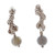 Labradorite dangle earrings, 'New Coral' - Ocean-Themed Labradorite Coral Dangle Earrings