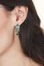 Malachite dangle earrings, 'Green of Grandeur' - Green Natural Malachite and Sterling Silver Dangle Earrings