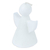 Wax candle, 'Angelic Flames' - Semi-Abstract Angel-Shaped White Paraffin Wax Candle