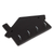 Marble key rack, 'Homey Secrets at Night' - Minimalist House-Shaped Black Marble Key Rack