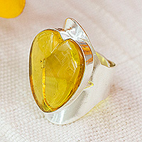 Amber wrap cocktail ring, Lovely Glam