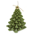 Wax candle, 'Merry Pine' - Nature-Themed Pine Tree-Shaped Paraffin Wax Candle with Bell