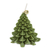 Wax candle, 'Merry Pine' - Nature-Themed Pine Tree-Shaped Paraffin Wax Candle with Bell