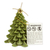 Wax candle, 'Merry Pine' - Nature-Themed Pine Tree-Shaped Paraffin Wax Candle with Bell