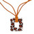 Art glass pendant necklace, 'Animal Print Square' - Animal Print-Themed Fused Art Glass Square Pendant Necklace