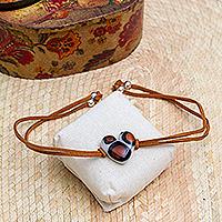 Art glass pendant bracelet, My Exotic Love