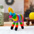 Adorno de ganchillo - Colorido Adorno Navideño De Ganchillo Con Temática De Piñata De Burro