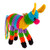Adorno de ganchillo - Colorido Adorno Navideño De Ganchillo Con Temática De Piñata De Burro