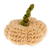 Crocheted decorative accent, 'Cute Beige Pumpkin' - Crocheted Halloween Pumpkin Home Accent in Beige Shade