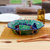 Ceramic serving bowl, 'Fish Fiesta' - Talavera Style Hand-Painted Fish-Themed Ceramic Serving Bowl