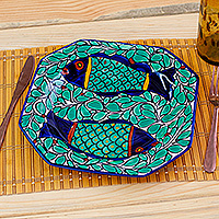 Ceramic platter, Fish Fiesta (large)