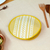 Cotton tortilla holder, 'Warmer in Yellow' - Classic-Patterned Yellow and Ivory Cotton Tortilla Warmer