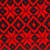 Neceseres de algodón para cosméticos (juego de 3) - Juego de neceseres de algodón de 3 piezas estampado en rojo y negro