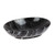 Marble snack plate, 'Earthy Magnificence' - Minimalist Hand-Carved Oval Dark Grey Marble Snack Plate