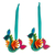 Wood alebrije ornaments, 'Whimsical Ocean' (pair) - Alebrije-Themed Hand-Painted Wood Seahorse Ornament Pair