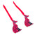 Wood ornaments, 'Pink Loyalty' (pair) - Pair of Pink-Toned Hand-Painted Dog-Shaped Wood Ornaments