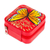 Hand-painted jewelry box, 'Strawberry Illusion' - Butterfly-Themed Painted Strawberry Faux Leather Jewelry Box