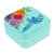 Hand-painted jewelry box, 'Mint Paradise' - Floral Hand-Painted Mint Green Faux Leather Jewelry Box