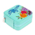 Hand-painted jewelry box, 'Mint Paradise' - Floral Hand-Painted Mint Green Faux Leather Jewelry Box