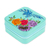 Hand-painted jewelry box, 'Mint Paradise' - Floral Hand-Painted Mint Green Faux Leather Jewelry Box