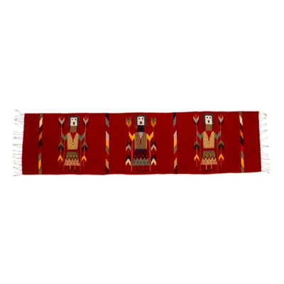 Zapotec wool runner, 'Russet Ancestor' - Traditional Zapotec 100% Wool Runner in a Natural Russet Hue