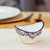 Talavera Ceramic Condiment Bowl, (Medium) - Tazón de condimento de cerámica de marfil y cerámica de tamaño mediano