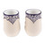 Talavera Ceramic Vumbler Glass - Hacienda Talavera estilo vaso de cerámica azul y marfil de cerámica