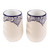 Talavera Ceramic Vumbler Glass - Hacienda Talavera estilo vaso de cerámica azul y marfil de cerámica