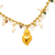 Gold-plated multi-gemstone beaded jewelry set, 'Sacred Shine' - Christian Sacred Heart-Themed Multi-Gemstone Jewelry Set