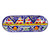 Plato de cerámica - Plato de cerámica azul y amarillo de estilo Talavera de primavera