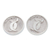 Silver cufflinks, 'Gemini Totem' - Modern Gemini Zodiac Silver Cufflinks Crafted in Mexico