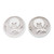 Silver cufflinks, 'Leo Totem' - High-Polished Leo Zodiac Sign Silver Cufflinks from Mexico