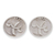 Silver cufflinks, 'Libra Totem' - Fair Trade Libra Zodiac-Themed Silver Cufflinks from Mexico