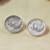 Silver cufflinks, 'Scorpio Totem' - Artisan-Made Scorpio Zodiac Sign-Themed Silver Cufflinks
