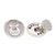 Silver cufflinks, 'Aquarius Totem' - Aquarius-Themed Modern Round Silver Cufflinks from Mexico