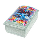 Decoupage jewelry box, 'Catrina Illusion' - Handmade Pinewood Jewelry Box with Catrina-Themed Decoupage