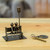 Recycled metal figurine, 'Lovers Bench' - Lovers on a Bench Eco-Friendly Recycled Metal Figurine